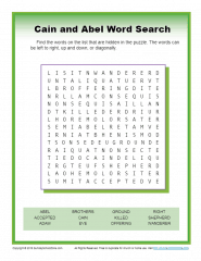 Cain And Abel Word Search Puzzles