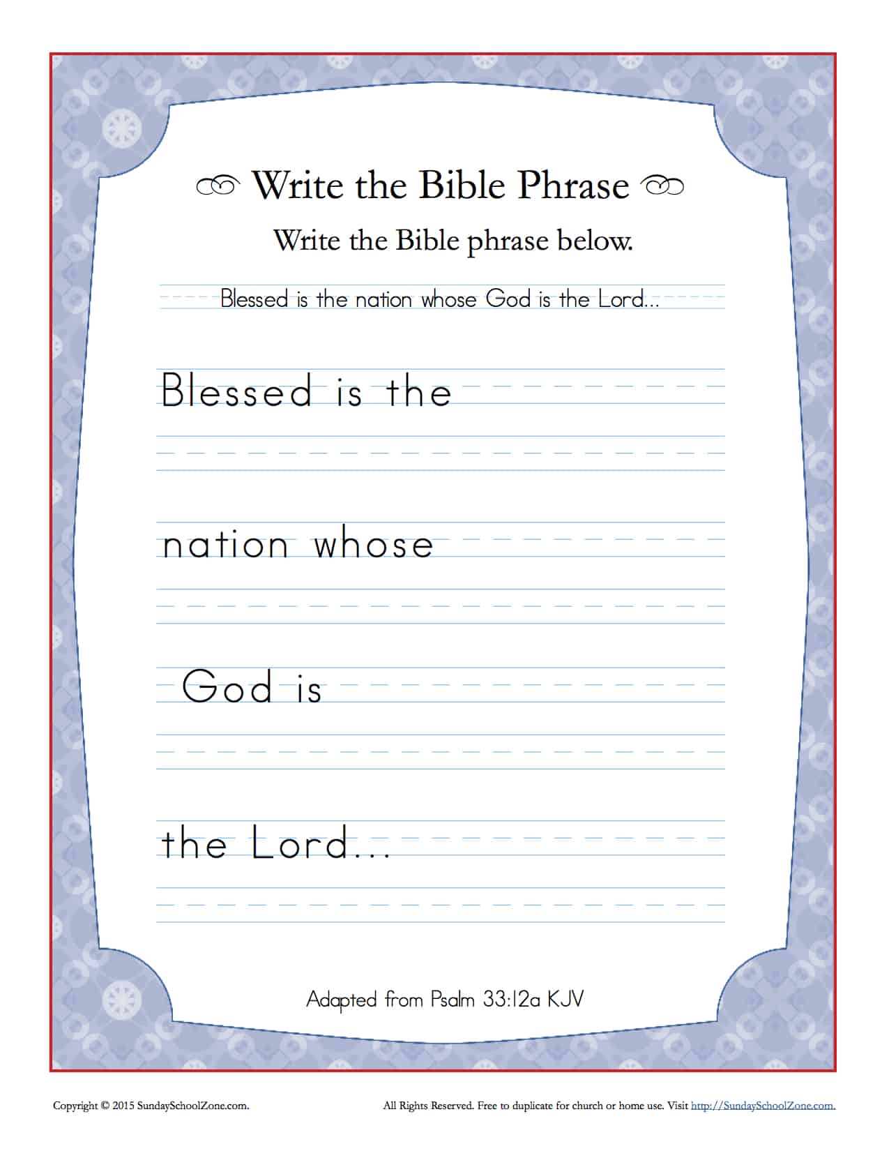 Printable Kjv Bible Worksheets