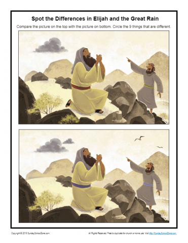 Free, Printable Elijah Bible Activities on Sunday School Zone