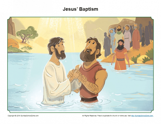 Jesus' Baptism Archives - Children's Bible Activities | Sunday School  Activities for Kids