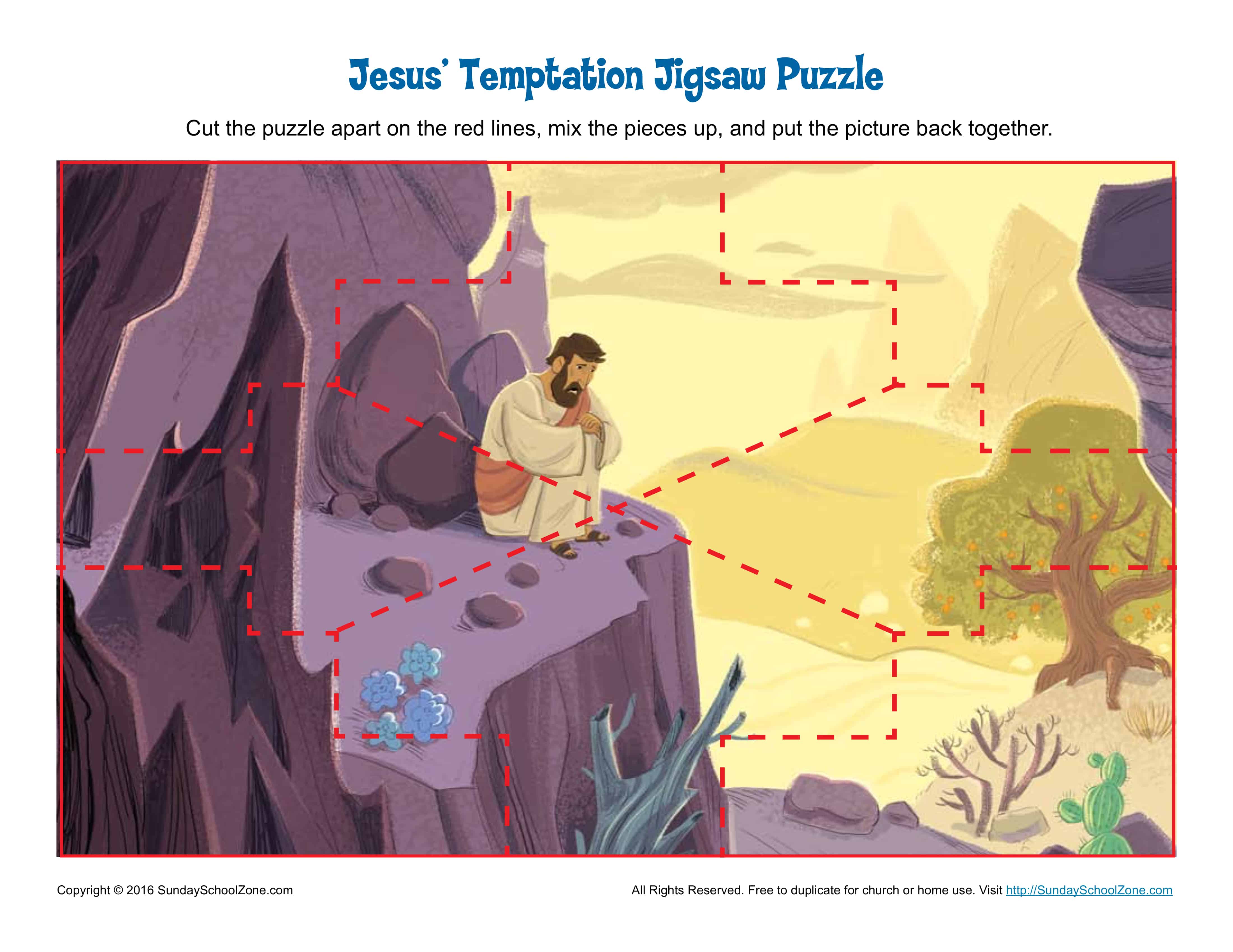 Jesus' Temptation Jigsaw Puzzle Children's Bible