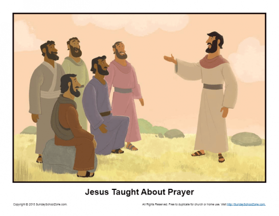 Jesus Taught About Prayer Bible Illustration