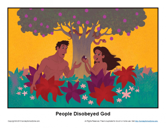 People Disobeyed God Story Illustration