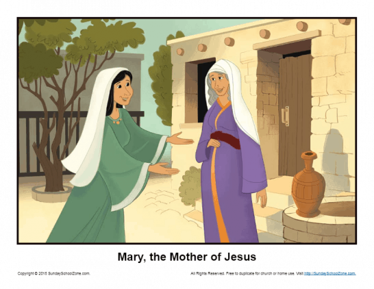 Mary the Mother of Jesus Story Illustration