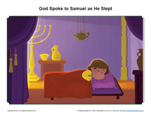 God Spoke to Samuel Story Illustration