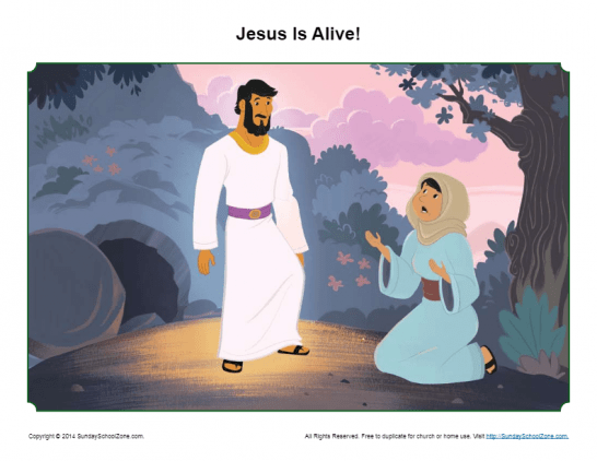 Jesus Is Alive Story Illustration