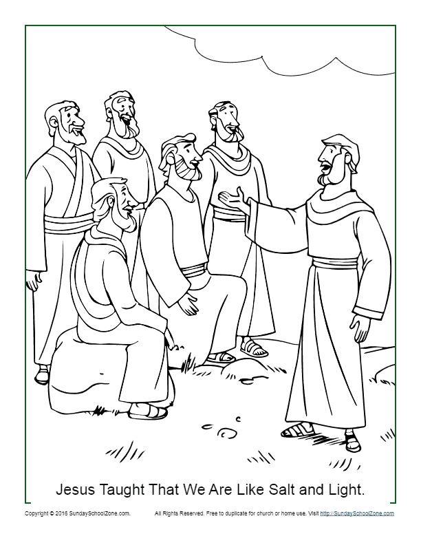 sermon on the mount coloring pages