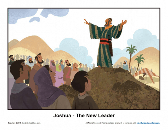 Joshua Took Moses' Place Story Illustration