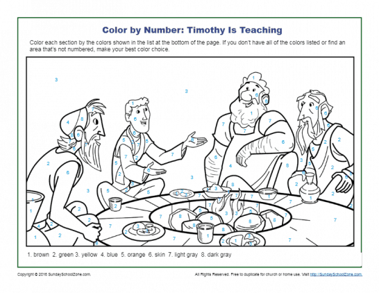 Download Color By Number Bible Coloring Pages On Sunday School Zone