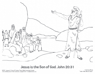John Introduced Jesus Coloring Page