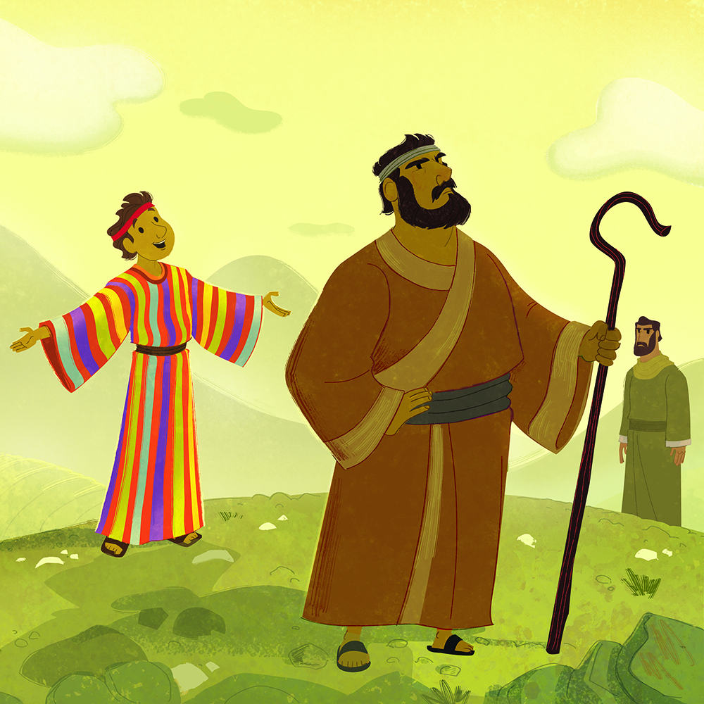 Joseph and the coat of many colors in the on sale bible