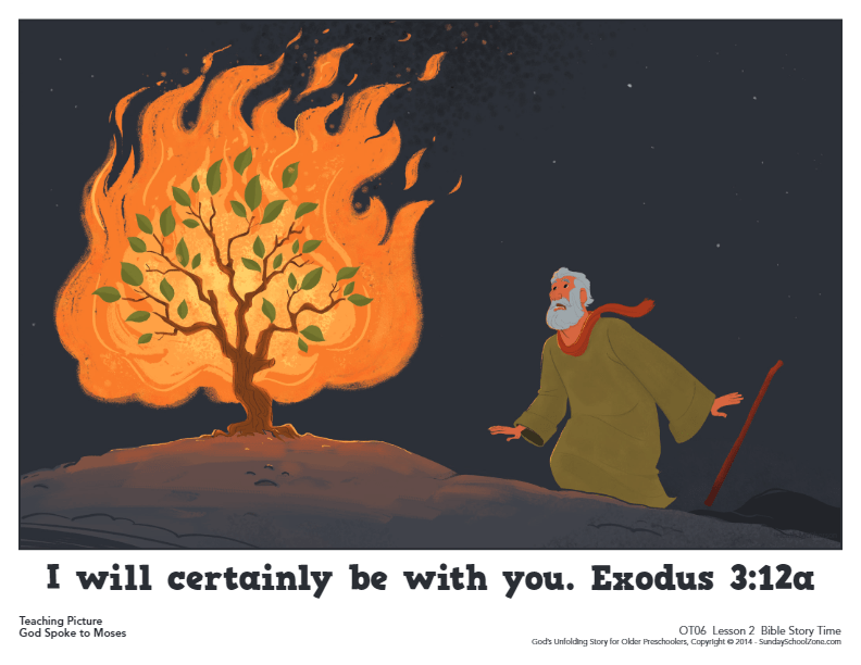 Burning Bush Bible Drawing