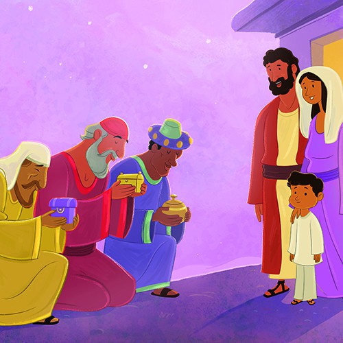 The Wise Men Worship the Boy Jesus