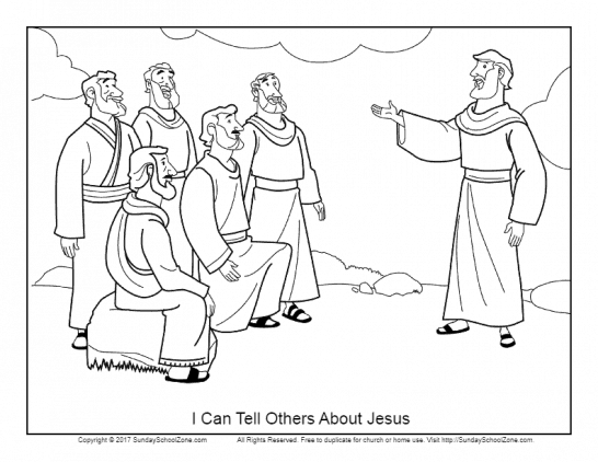 disciples help others coloring pages