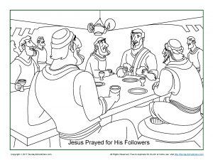 Jesus Prayed For His Disciples Coloring Page On Sunday School Zone