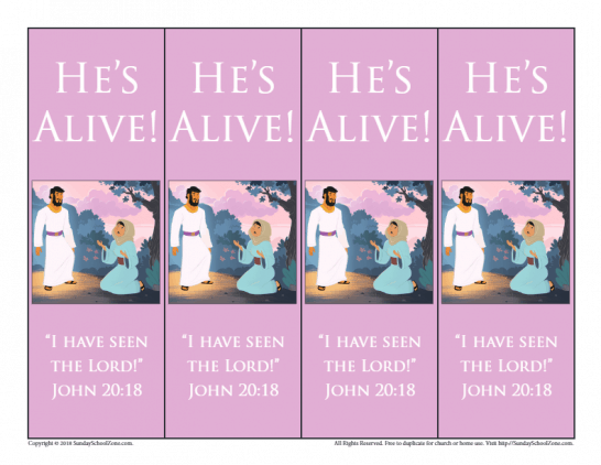 He Is Alive! Easter Bookmark