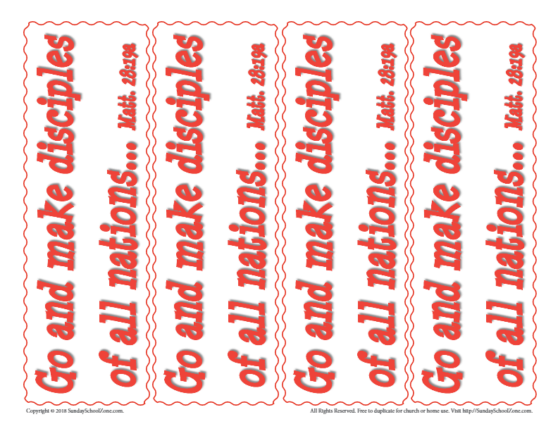 Printable Bible Bookmarks For Kids On Sunday School Zone