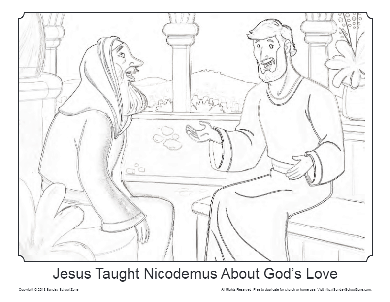 Simple Bible Coloring Pages On Sunday School Zone