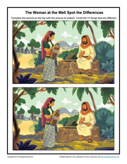 free printable spot the differences bible activities sunday school zone