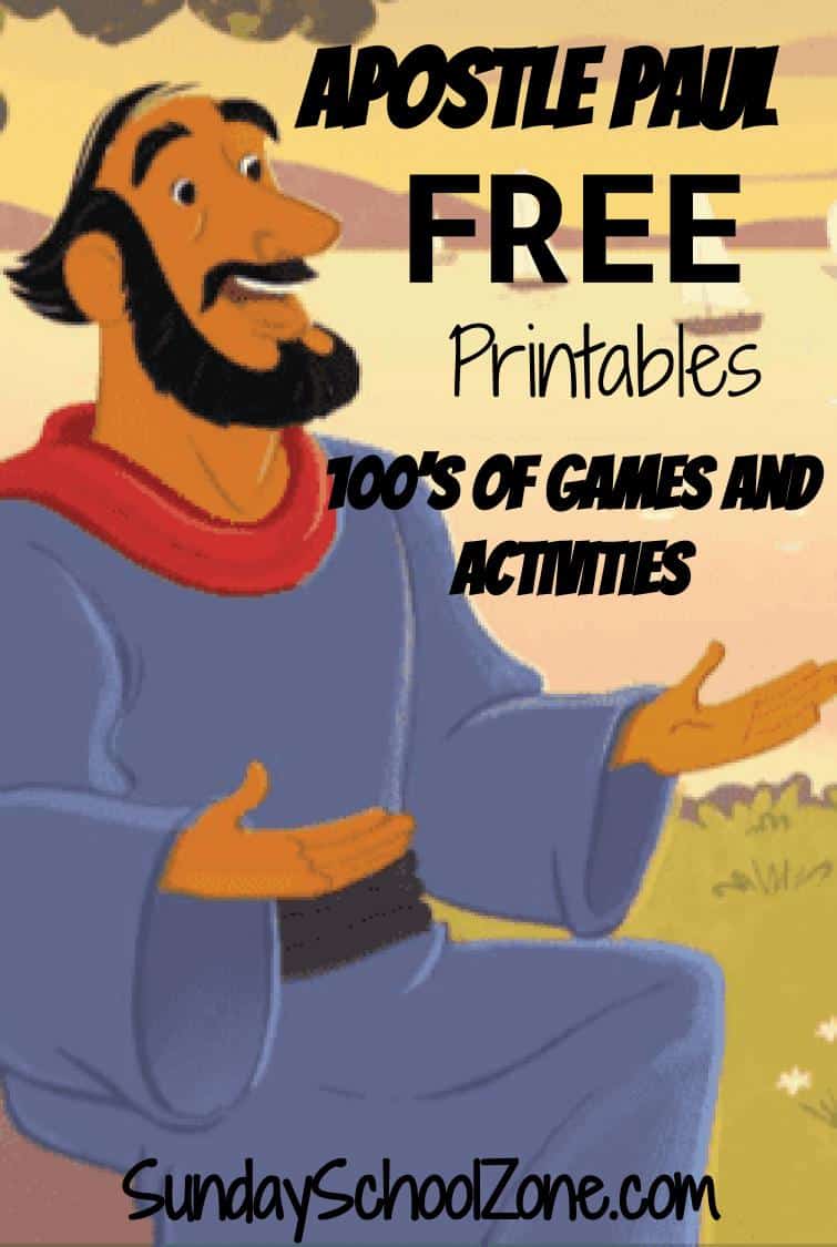 Free, Printable Bible Activities About Paul on Sunday School Zone
