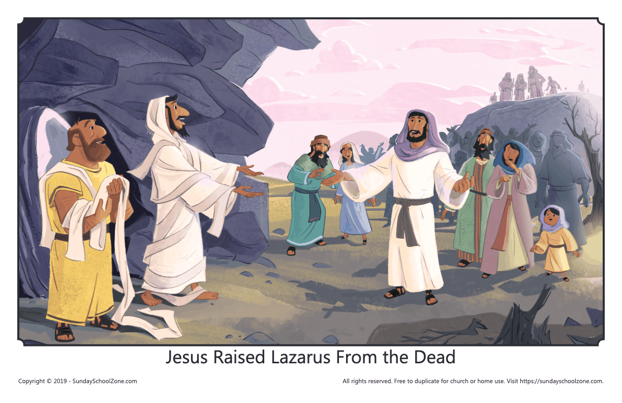 bible story raising of lazarus