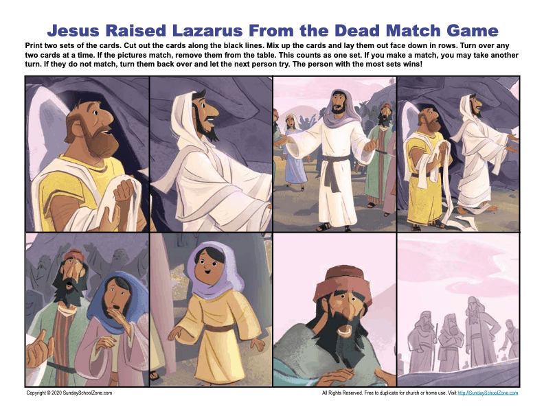 bible story lazarus rising dead