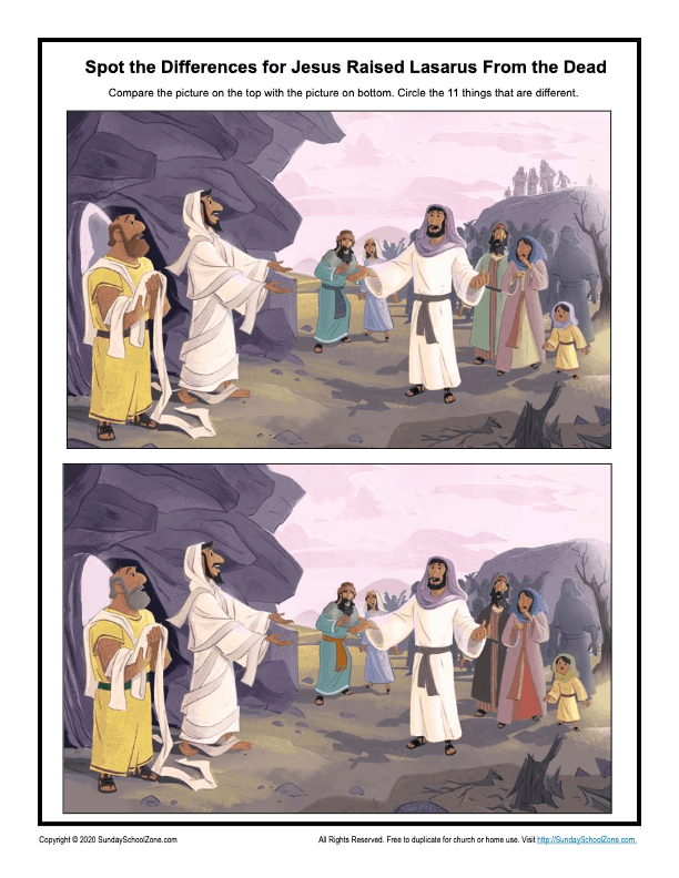 free printable spot the differences bible activities sunday school zone