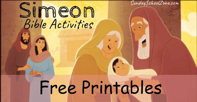 Free, Printable Simeon Bible Activities on Sunday School Zone