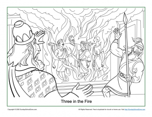 fire coloring page