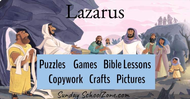 lazarus story bible minibook for kids