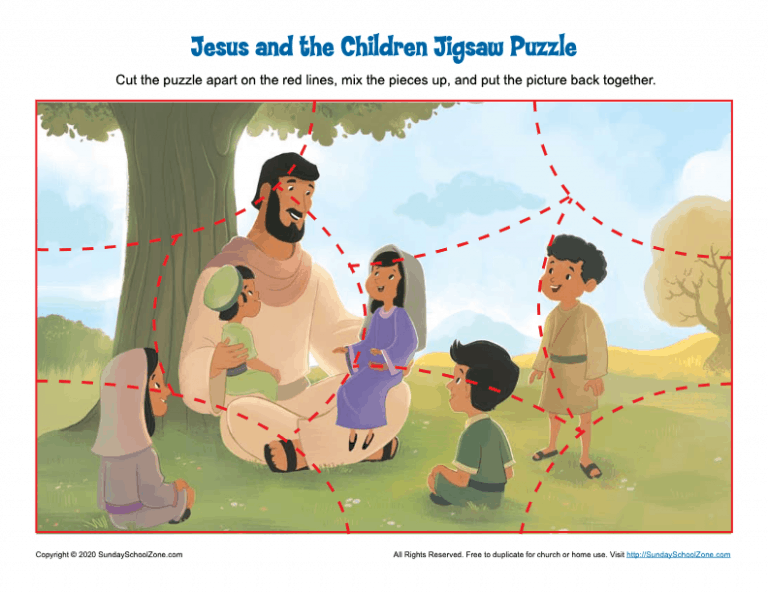 Free, Printable Bible Story Jigsaw Puzzles on Sunday School Zone