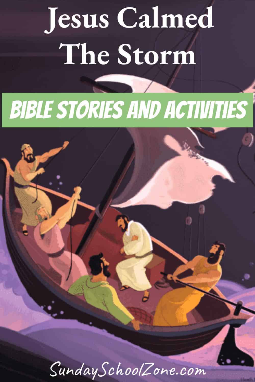 Free Jesus Calmed the Storm Bible Activities on Sunday School Zone