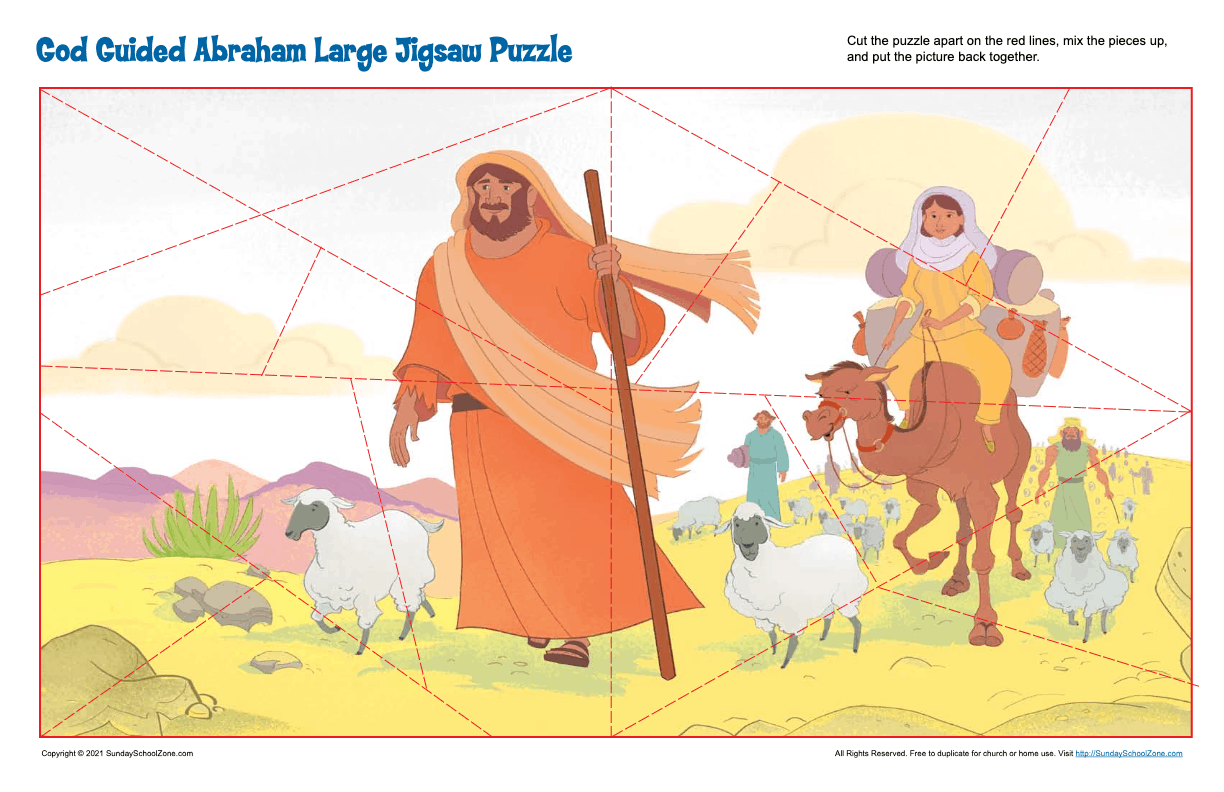 Free, Printable Bible Story Jigsaw Puzzles on Sunday School Zone