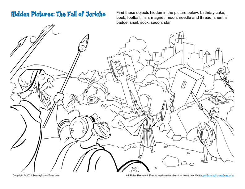 free coloring pages of joshua and the battle of jericho
