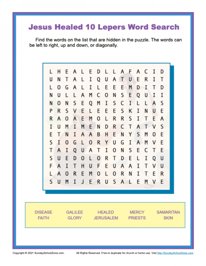 free printable bible word search activities on sunday school zone