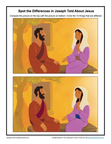 Free, Printable Spot The Differences Bible Activities 