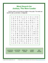 Word Search for Joshua the New Leader