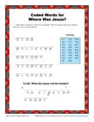Coded Words for Where Was Jesus