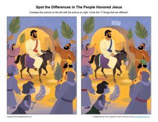 Spot the Differences in The People Honored Jesus
