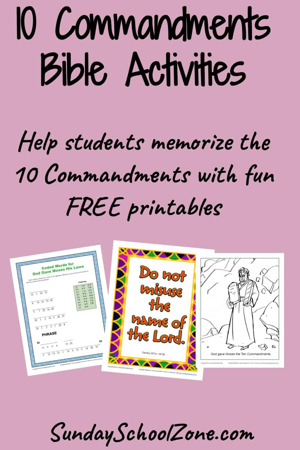 Valentines Day Ten Commandments Crafts for Sunday School