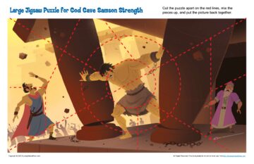 Large Jigsaw Puzzle for God Gave Samson Strength
