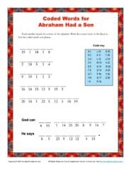 Coded Words for Abraham Had a Son