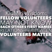 Creating Relationship Between Volunteers