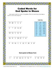 Coded Words for God Spoke to Moses