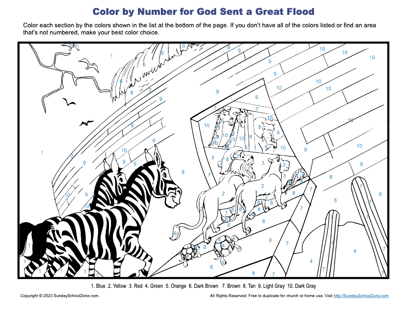 https://sundayschoolzone.com/wp-content/uploads/2023/10/God_Sent_a_Great_Flood_Color_By_Number-pdf-image.jpg