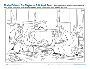 The Shepherds | Free, Printable Bible Activities on Sunday School Zone