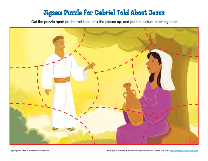 Jigsaw Puzzle for Gabriel Told About Jesus