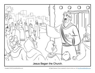 Jesus Began the Church Coloring Page