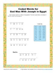 Coded Words for God Was With Joseph in Egypt