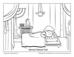 Samuel Obeyed God Coloring Page